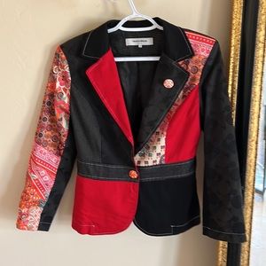 Hippocampe French made patchwork Blazer